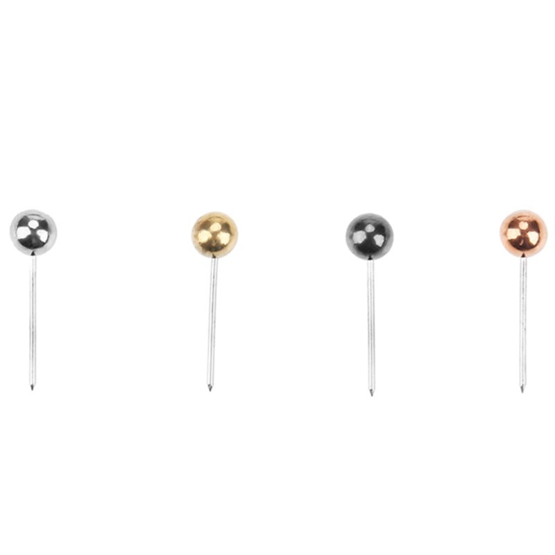Walfront 800Pcs Four Colors Round Pearl Head Pins Dressmaking Sewing Pin Round Head Pin Fixed Marking Tool Straight Quilting Pins with Transparent Case for Marking Decorating Sewing Crafting Objects - Image 2